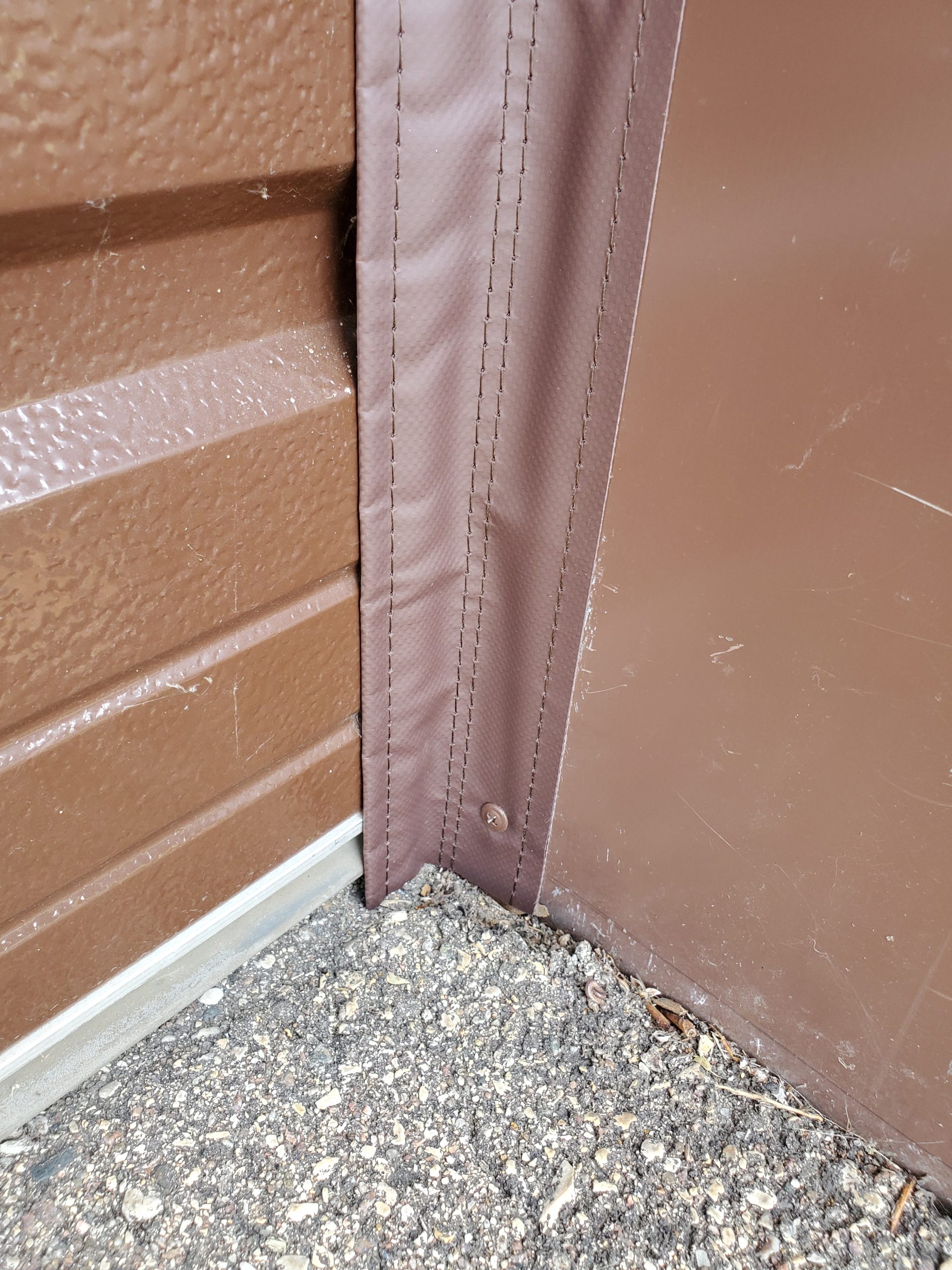 SideSealer installed directly on garage door frame.