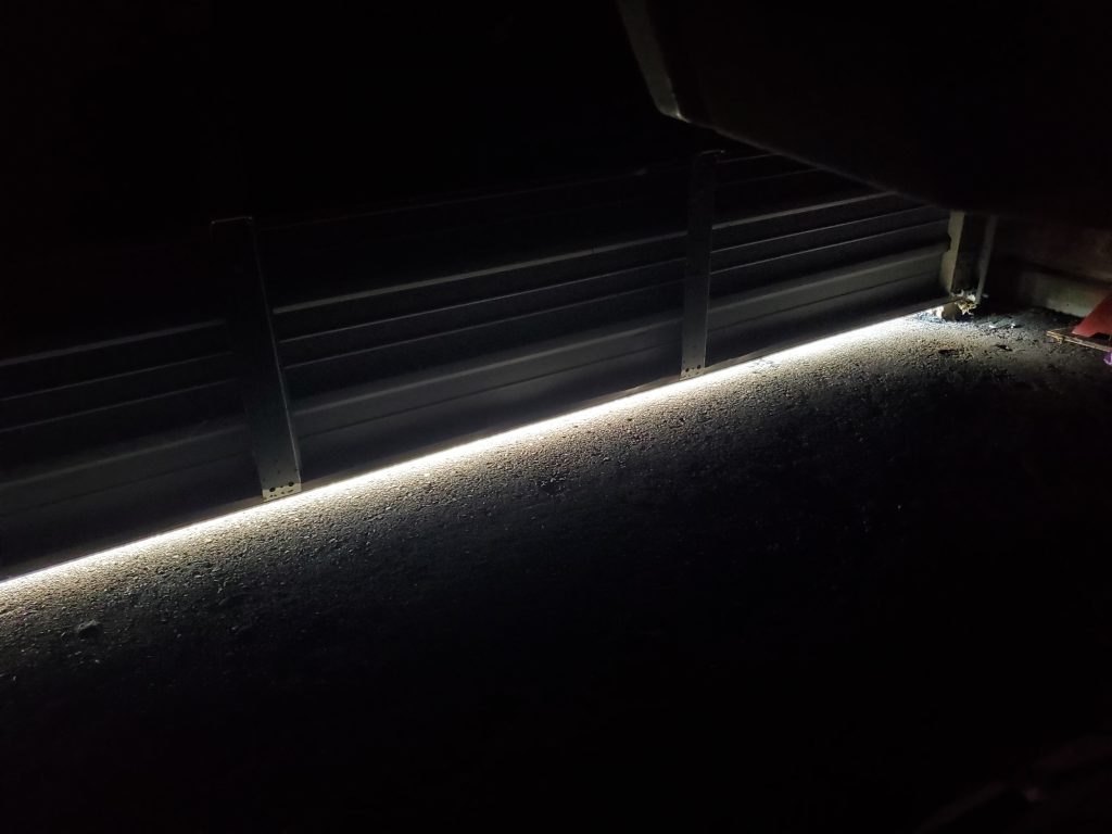 Garage door shown before BottomSealer installed